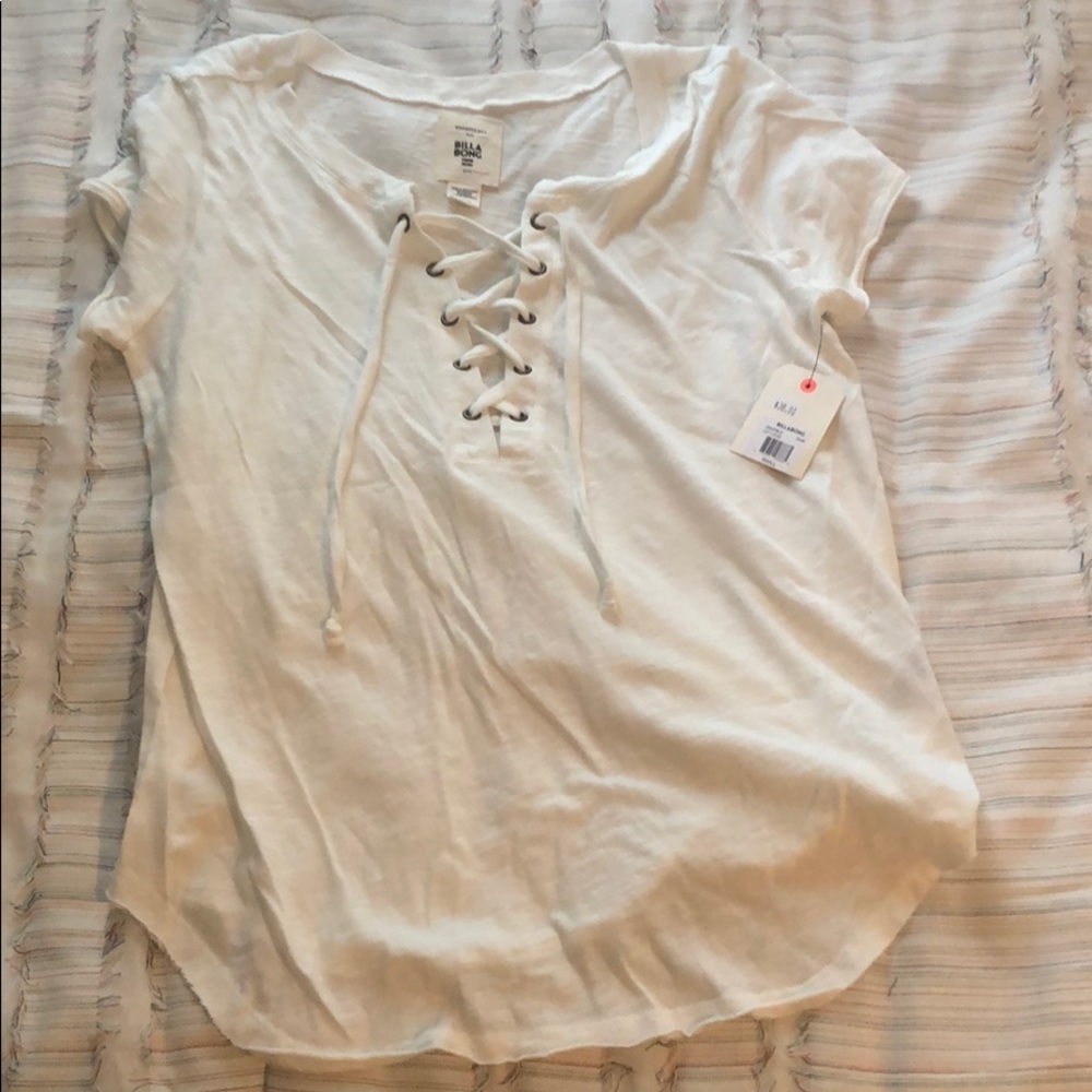 Billabong Lace Up Top NWT